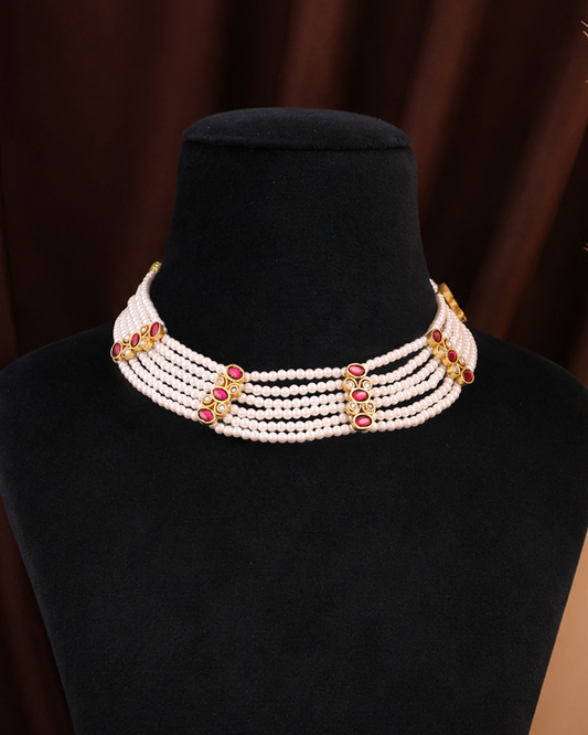 Jadau Pearl Choker