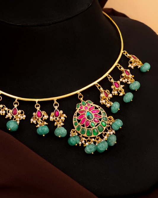 Pearl Drop Chandrika Jadau Choker
