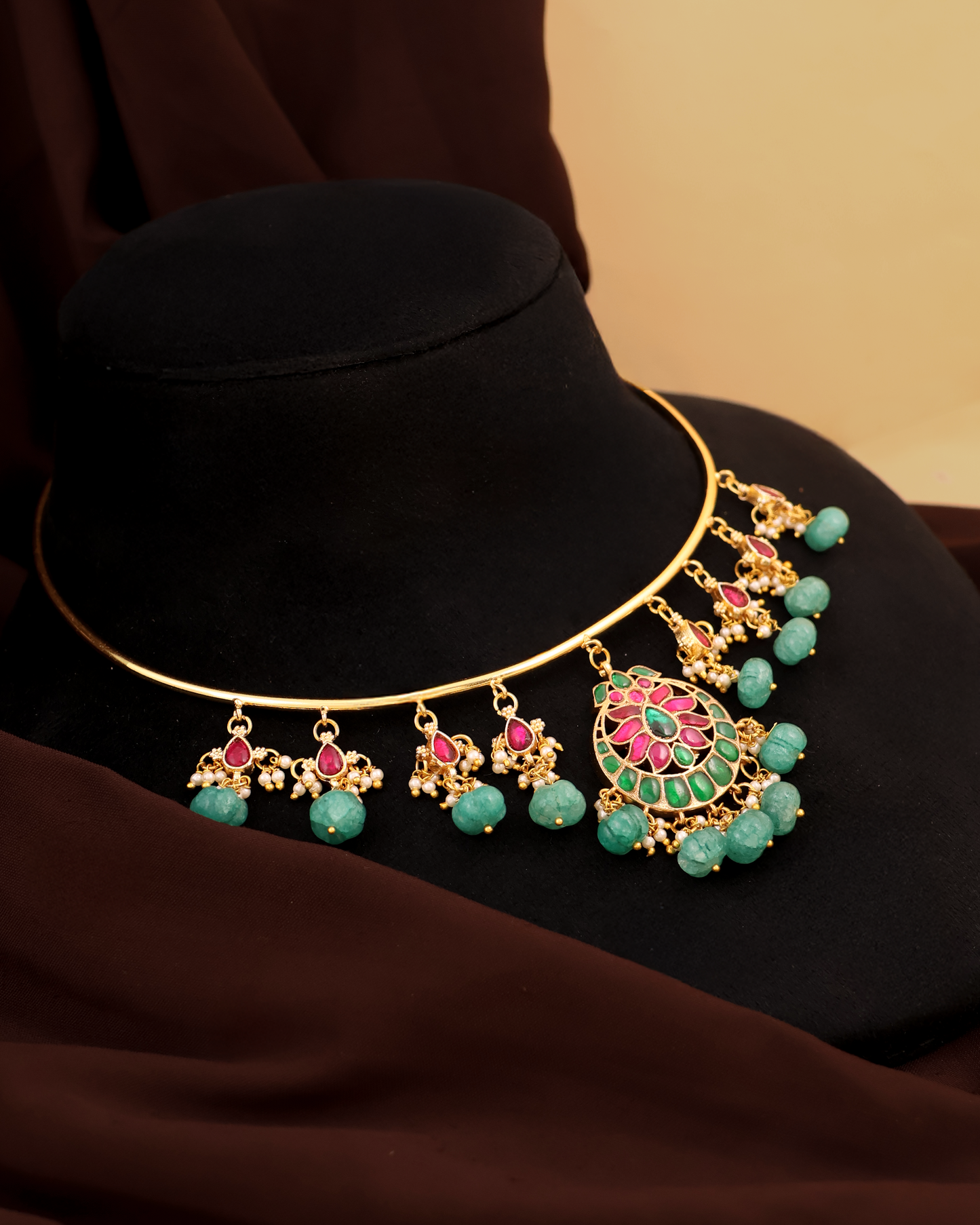 Pearl Drop Chandrika Jadau Choker