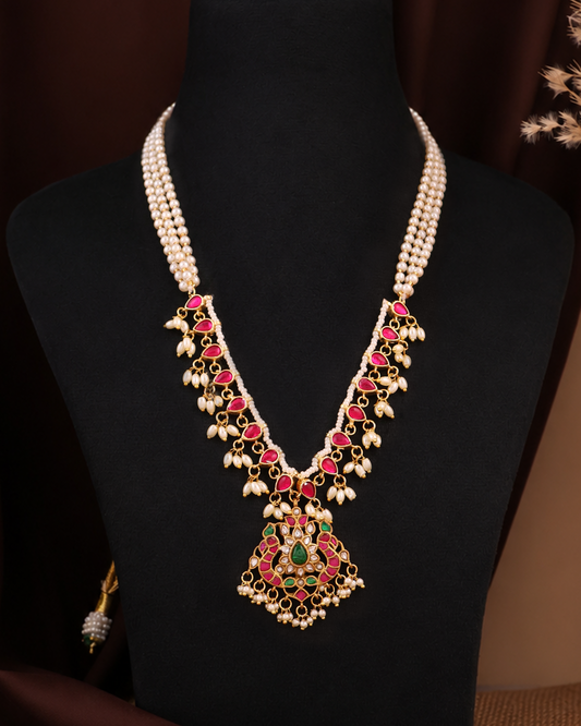 Ruby Red Teardrop Necklace