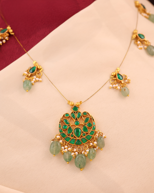 Emerald Moon Tar Necklace