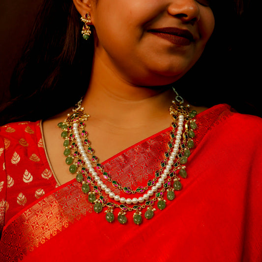 Rajasi Mala Jadau Kundan Necklace Set