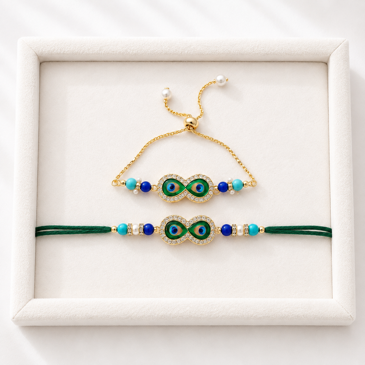 Bhaiya Bhabhi Rakhi Set With Roli Chawal