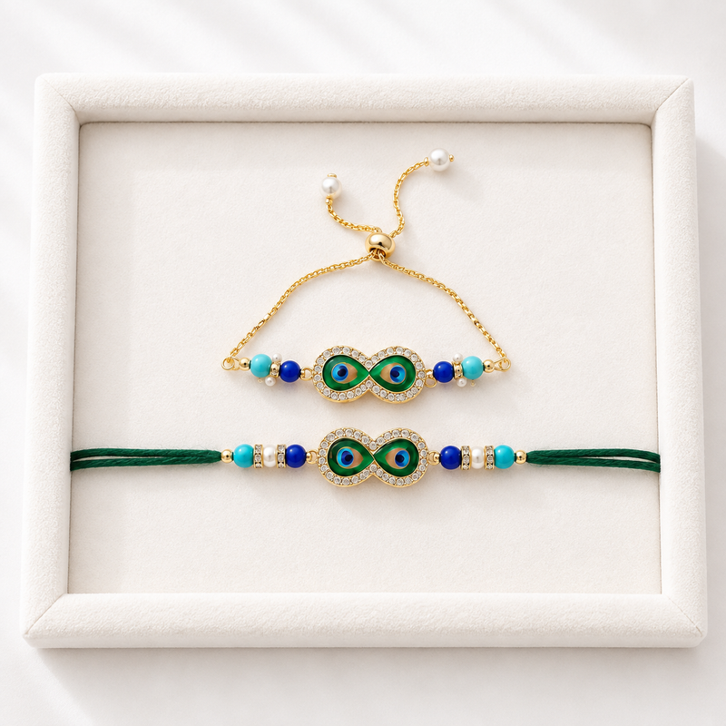 Bhaiya Bhabhi Rakhi Set With Roli Chawal
