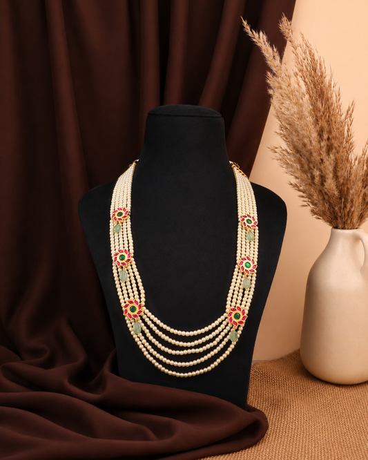Pearl Mala Jadau Necklace