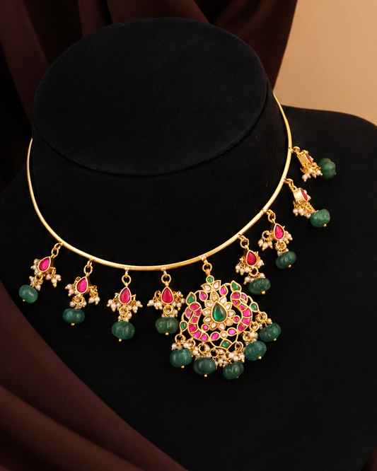 Pearl Drop Jadau Choker