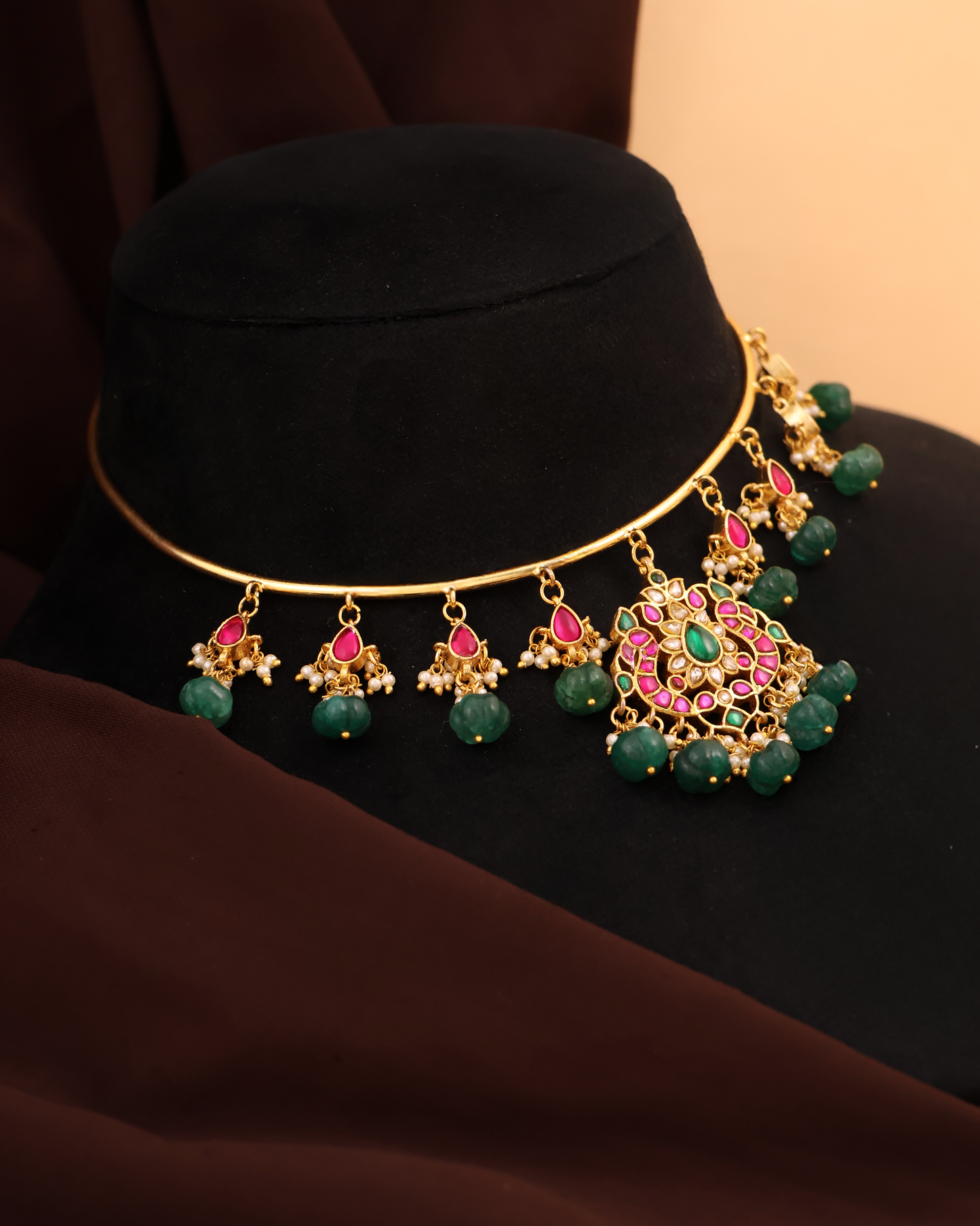 Pearl Drop Jadau Choker