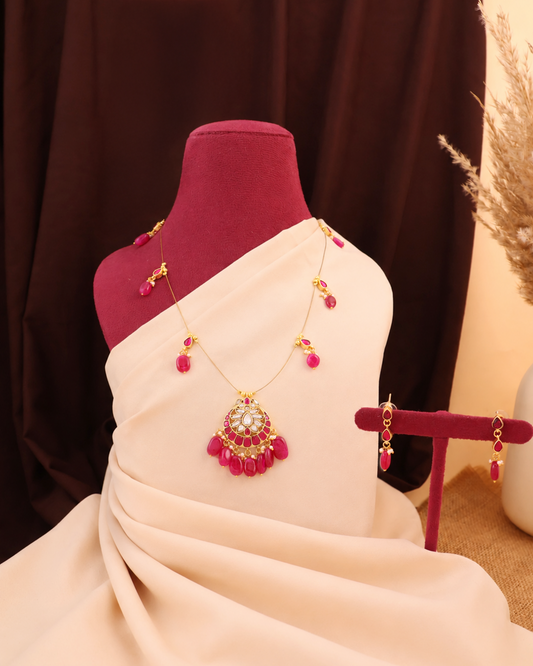 Ruby Toned Tar Necklace Set