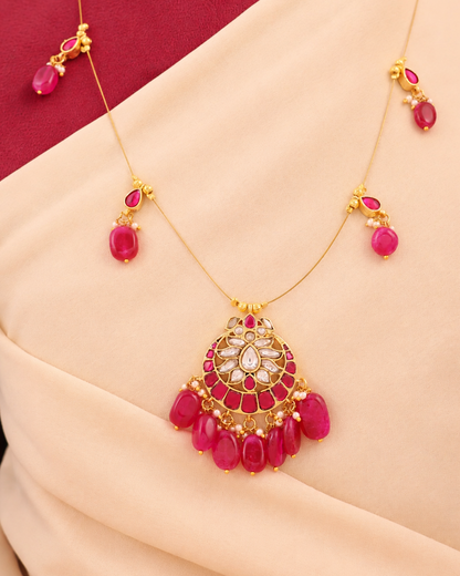 Ruby Toned Tar Necklace Set