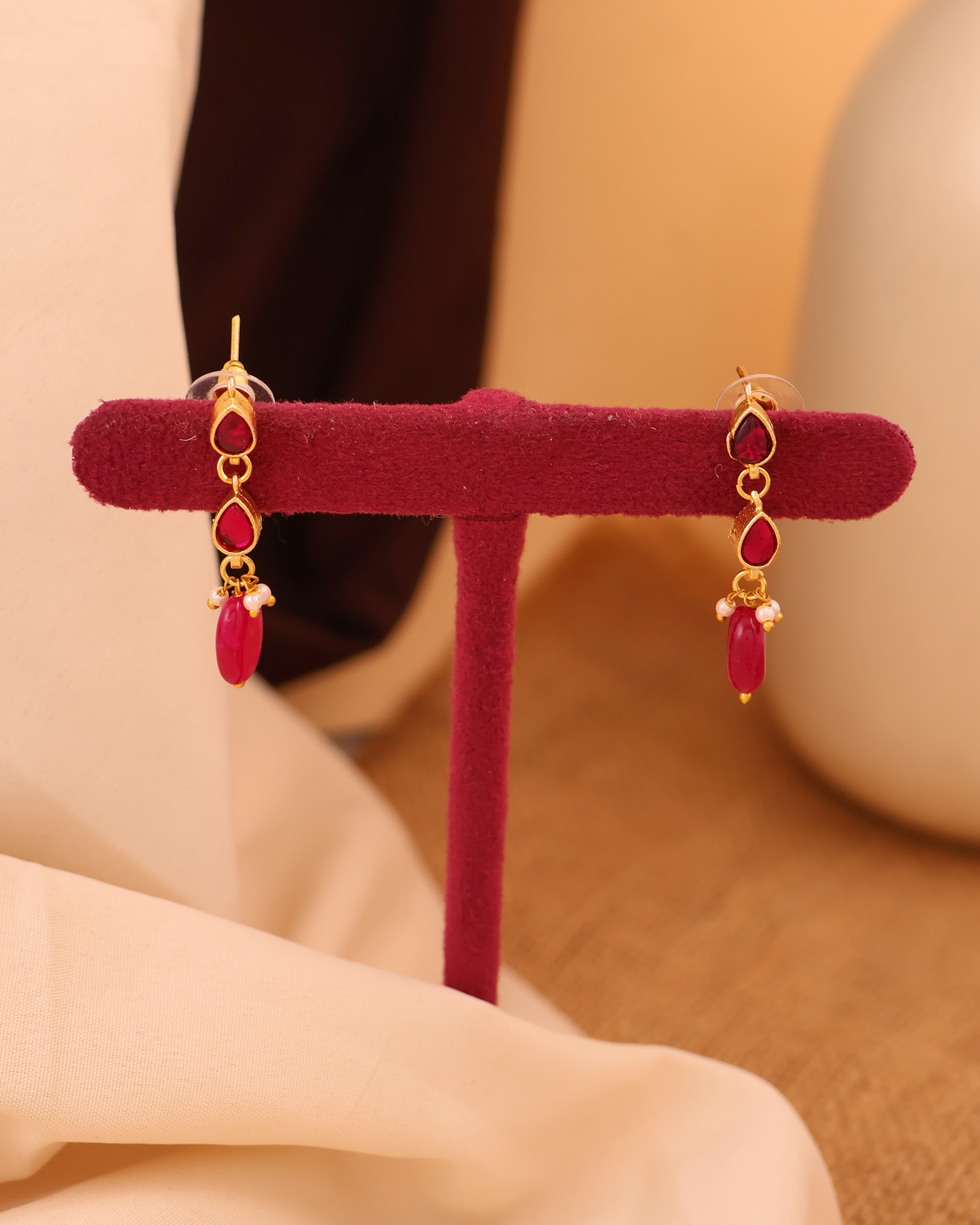 Ruby Toned Tar Necklace Set