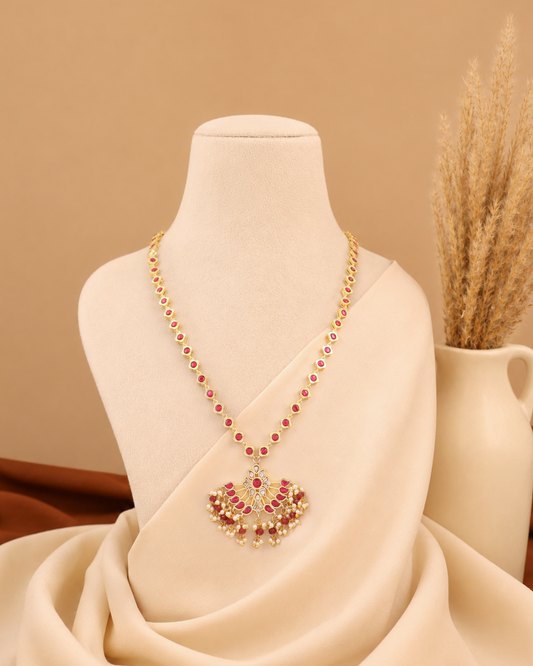 Ruby Pink Jadau Necklace