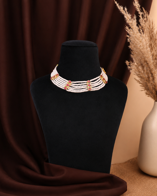 Jadau Pearl Choker