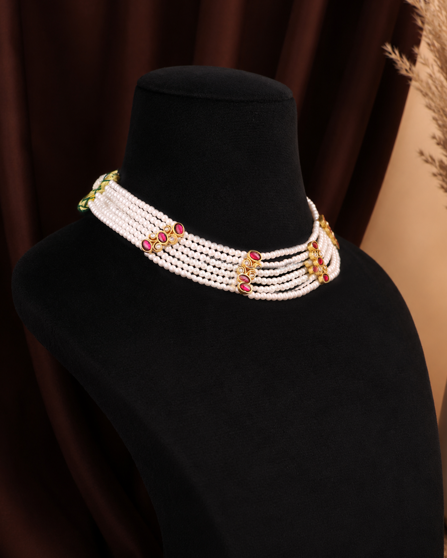Jadau Pearl Choker