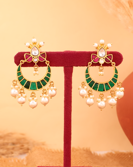 Emerald Moon Earrings