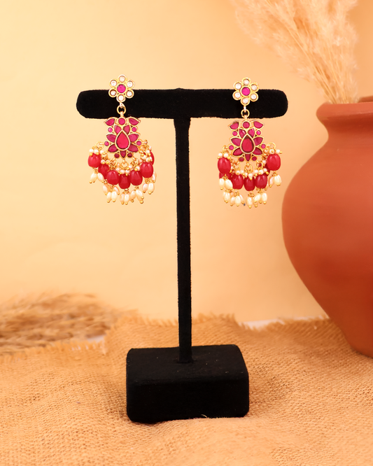 Ruby Pearl Earrings