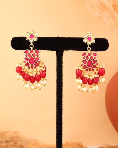 Ruby Pearl Earrings