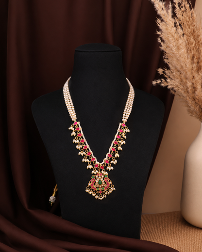 Ruby Red Teardrop Necklace