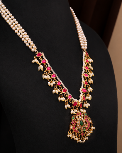 Ruby Red Teardrop Necklace