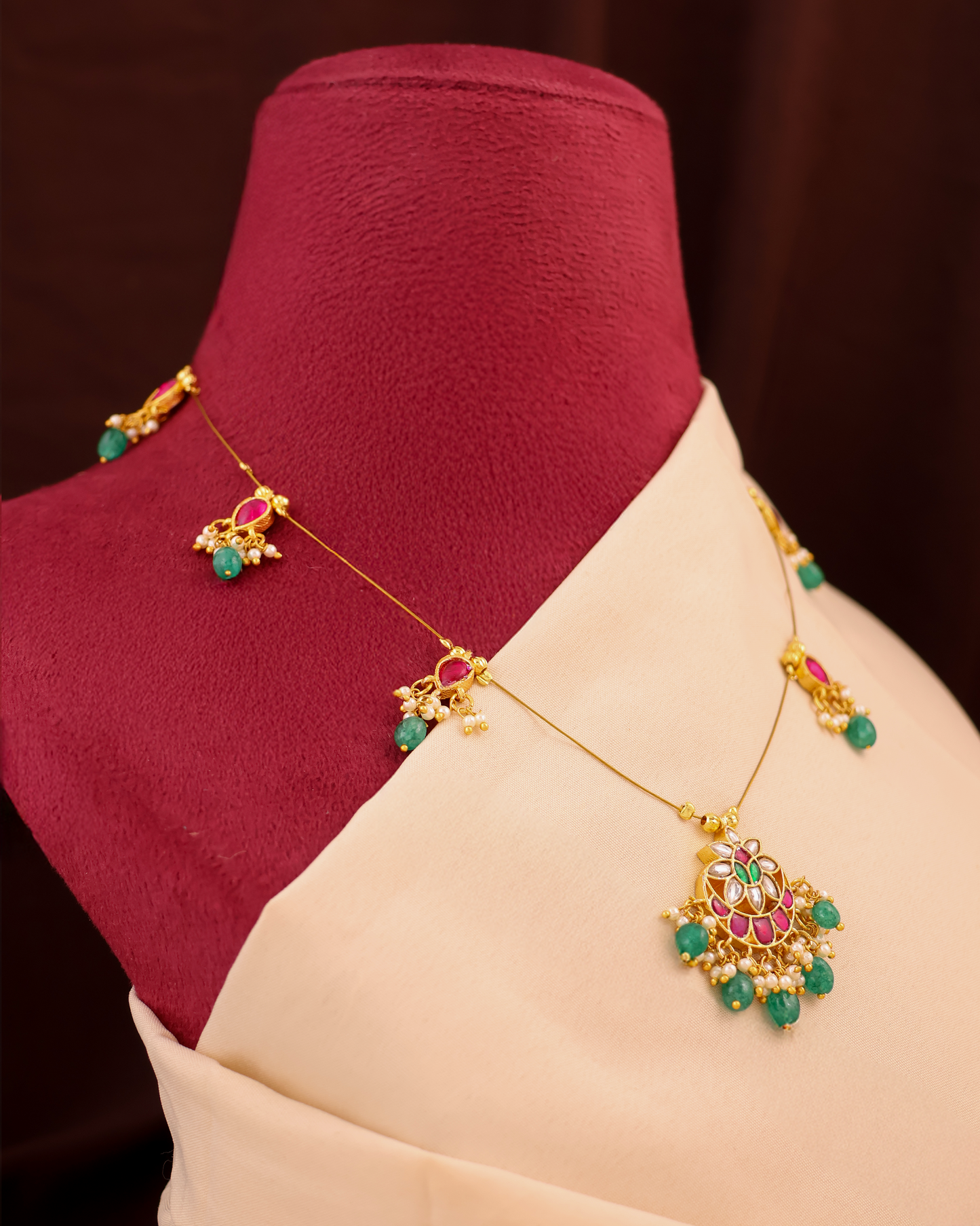 Jadau Tar Necklace