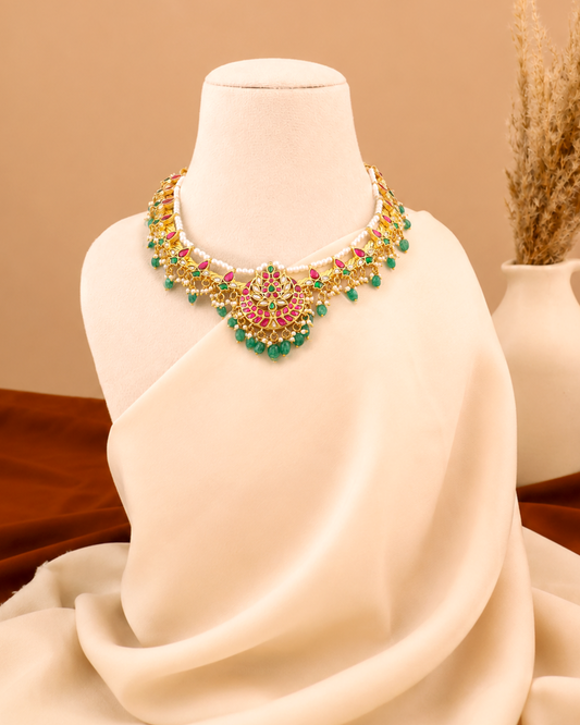 Pearl Lining Chandni Jadau Choker