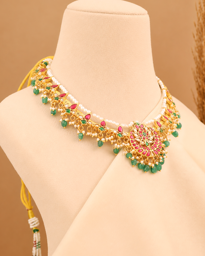 Pearl Lining Chandni Jadau Choker