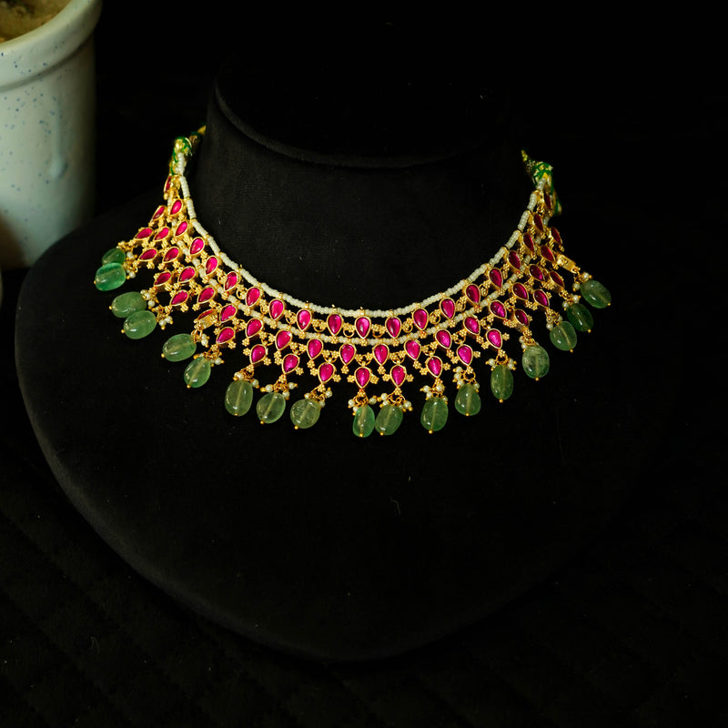 Shahi Gulmohar Choker Set