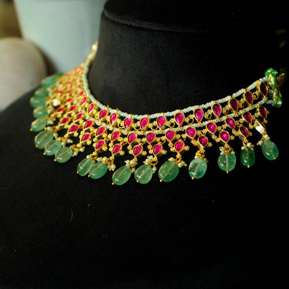 Shahi Gulmohar Choker Set