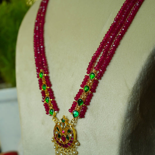 Padma Manika  Triple Beads Necklace Set