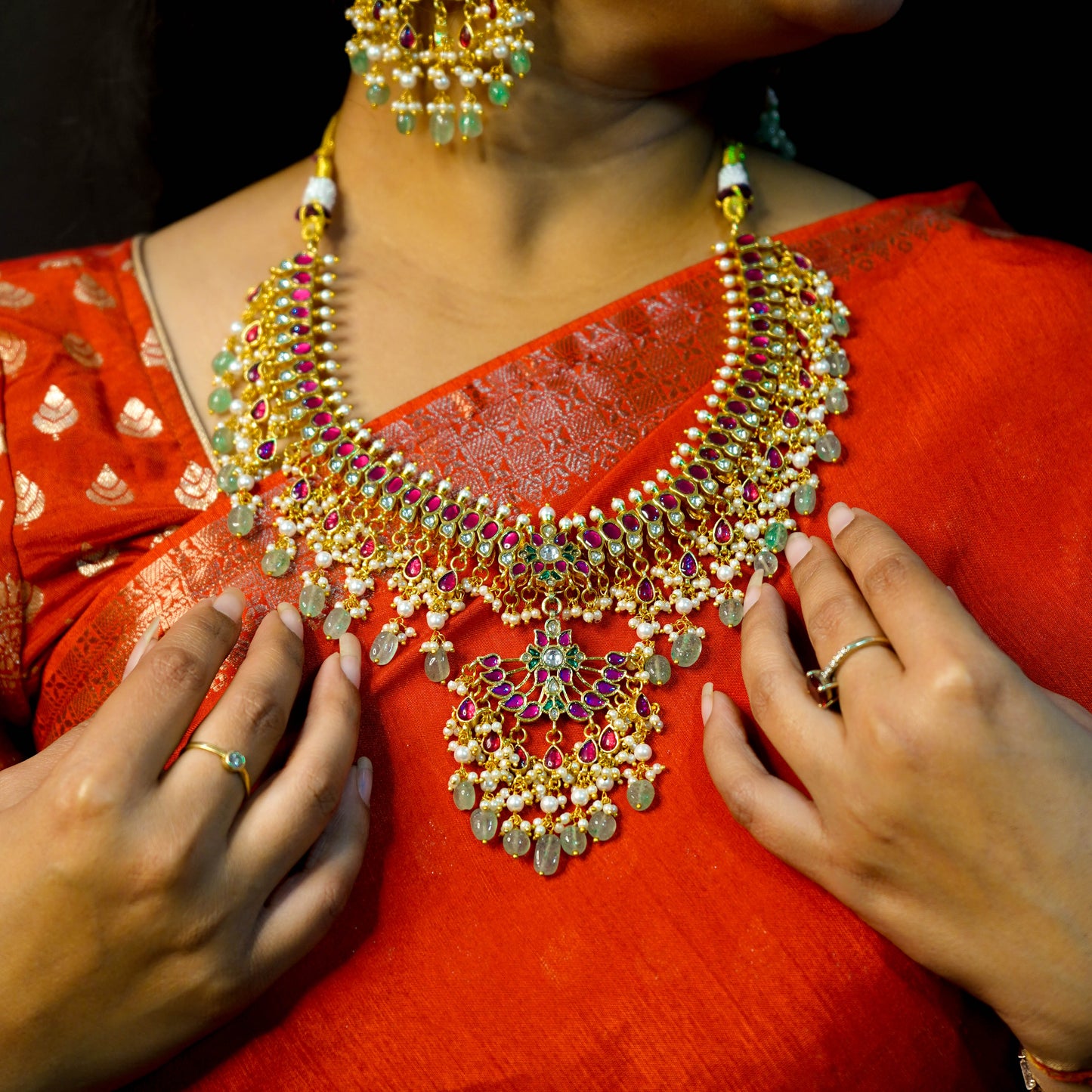 Royal Jadau Kundan Necklace Set