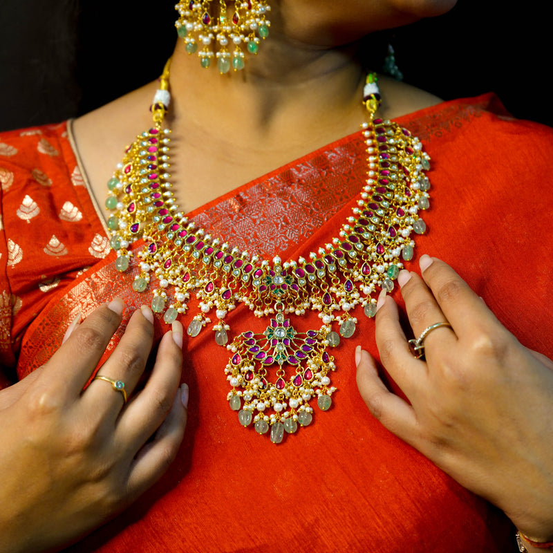 Royal Jadau Kundan Necklace Set