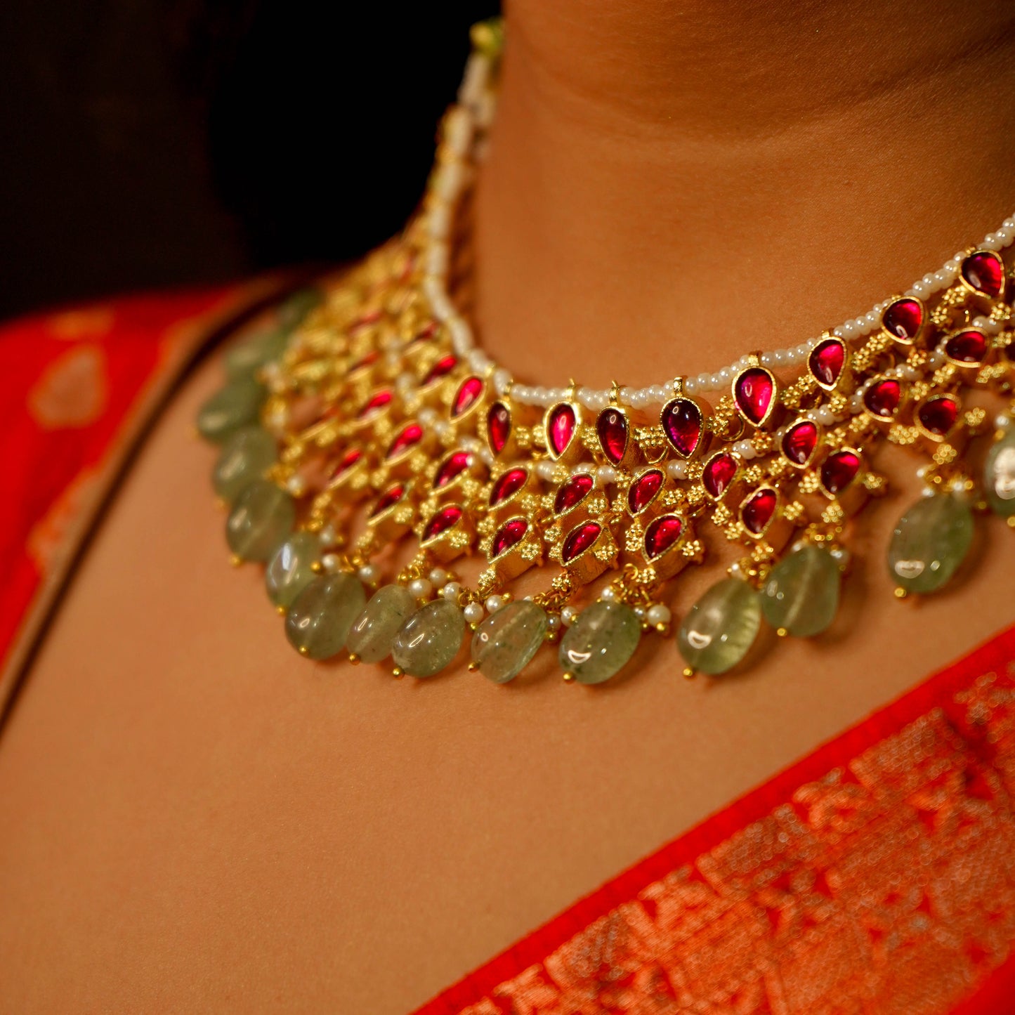 Rajvika Jadau Kundan Choker Set