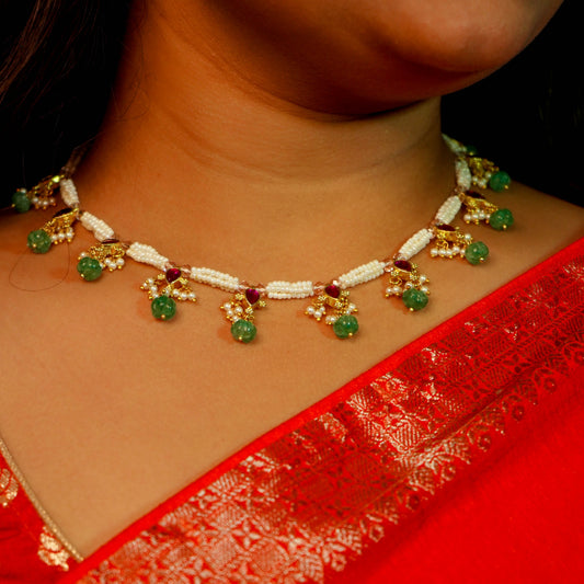 Pearl Raga Jadau Kundan Necklace