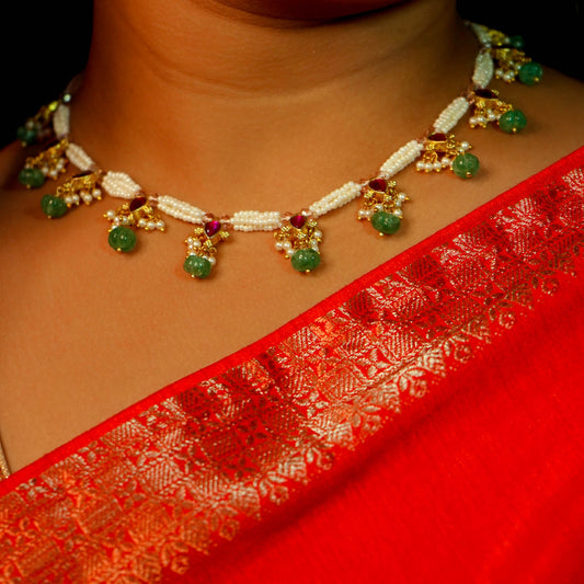 Pearl Raga Jadau Kundan Necklace