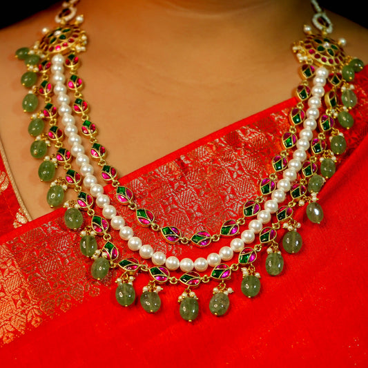 Rajasi Mala Jadau Kundan Necklace Set