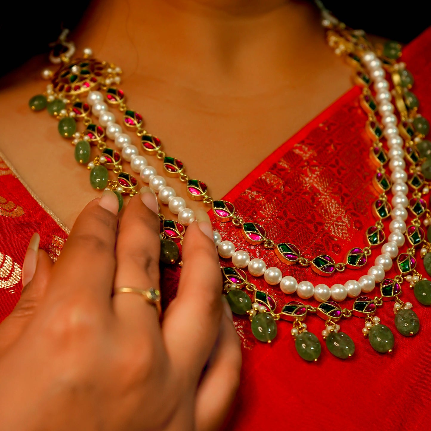 Rajasi Mala Jadau Kundan Necklace Set
