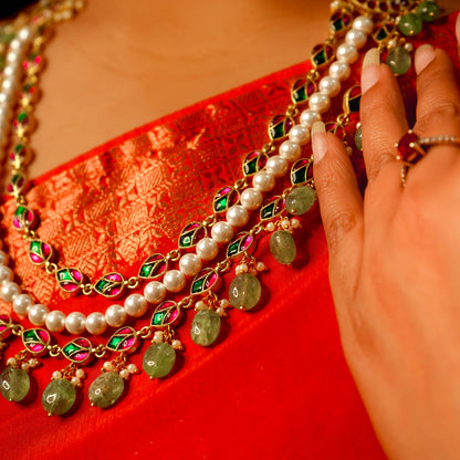 Rajasi Mala Jadau Kundan Necklace Set