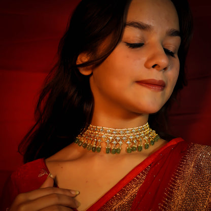 Emerald Raagini Jadau Choker