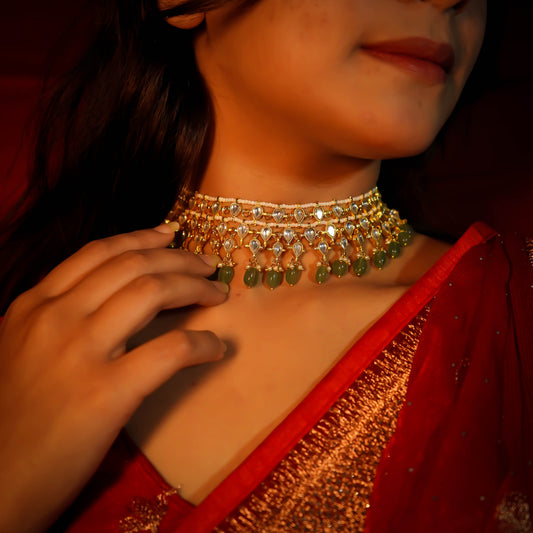 Emerald Raagini Jadau Choker