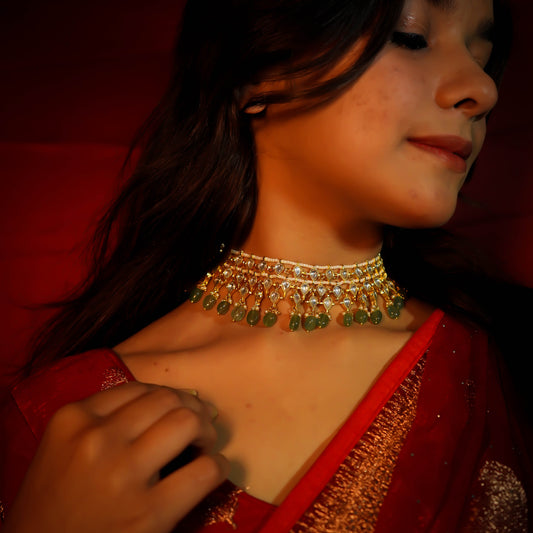 Emerald Raagini Jadau Choker