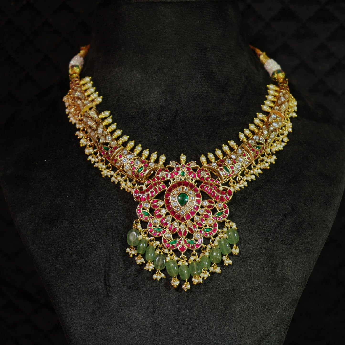 Traditional Pearl-Fringe Jadau Necklace