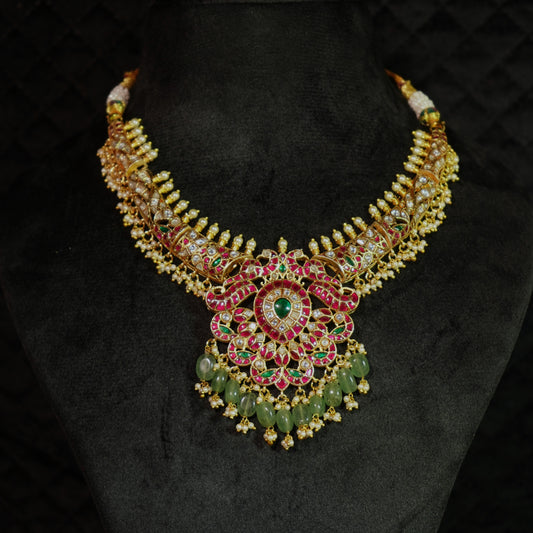 Traditional Pearl-Fringe Jadau Necklace