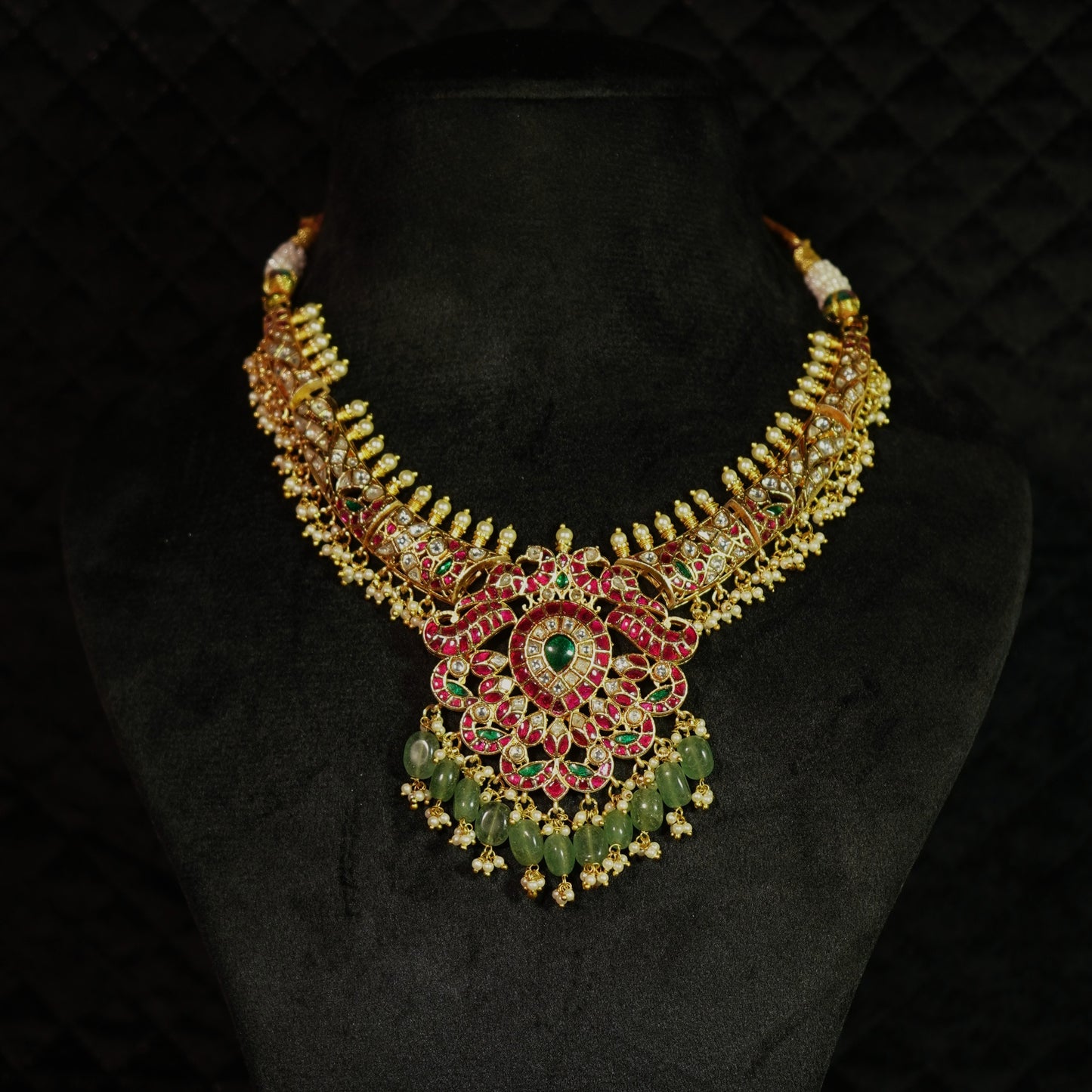 Traditional Pearl-Fringe Jadau Necklace