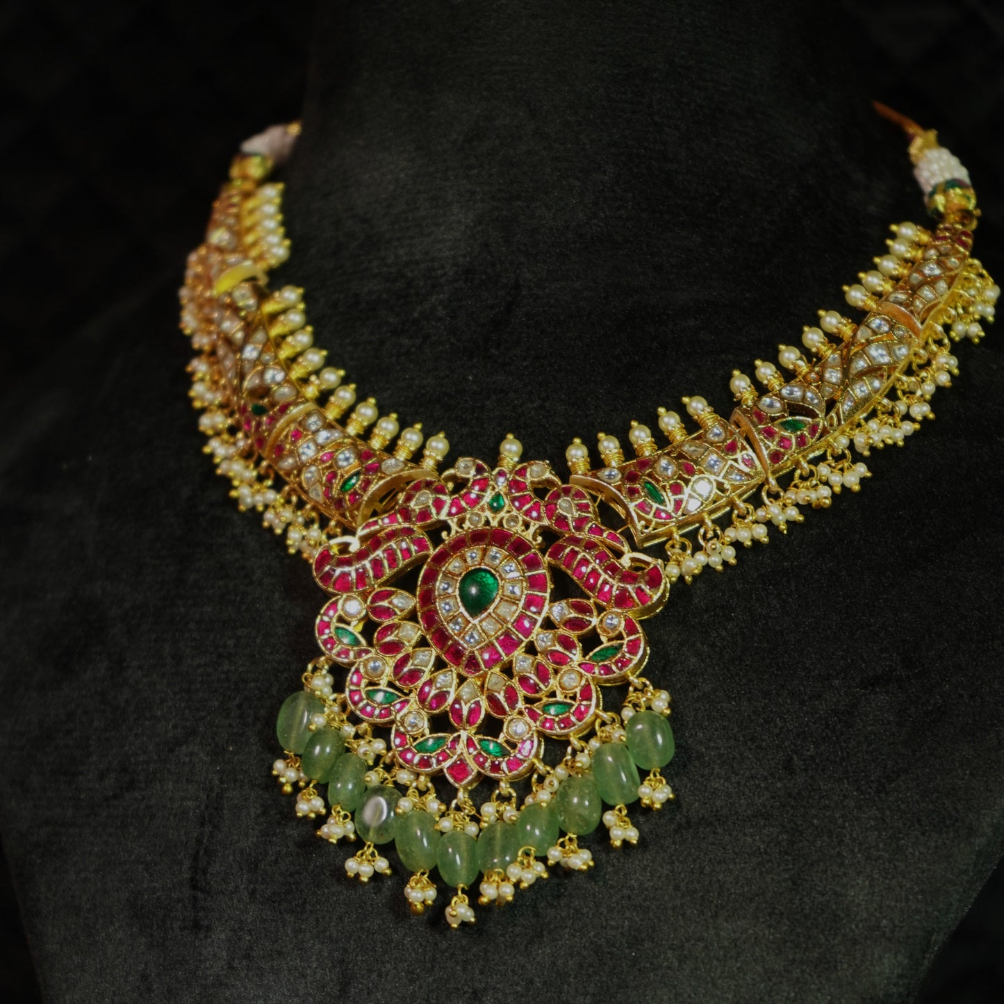 Traditional Pearl-Fringe Jadau Necklace