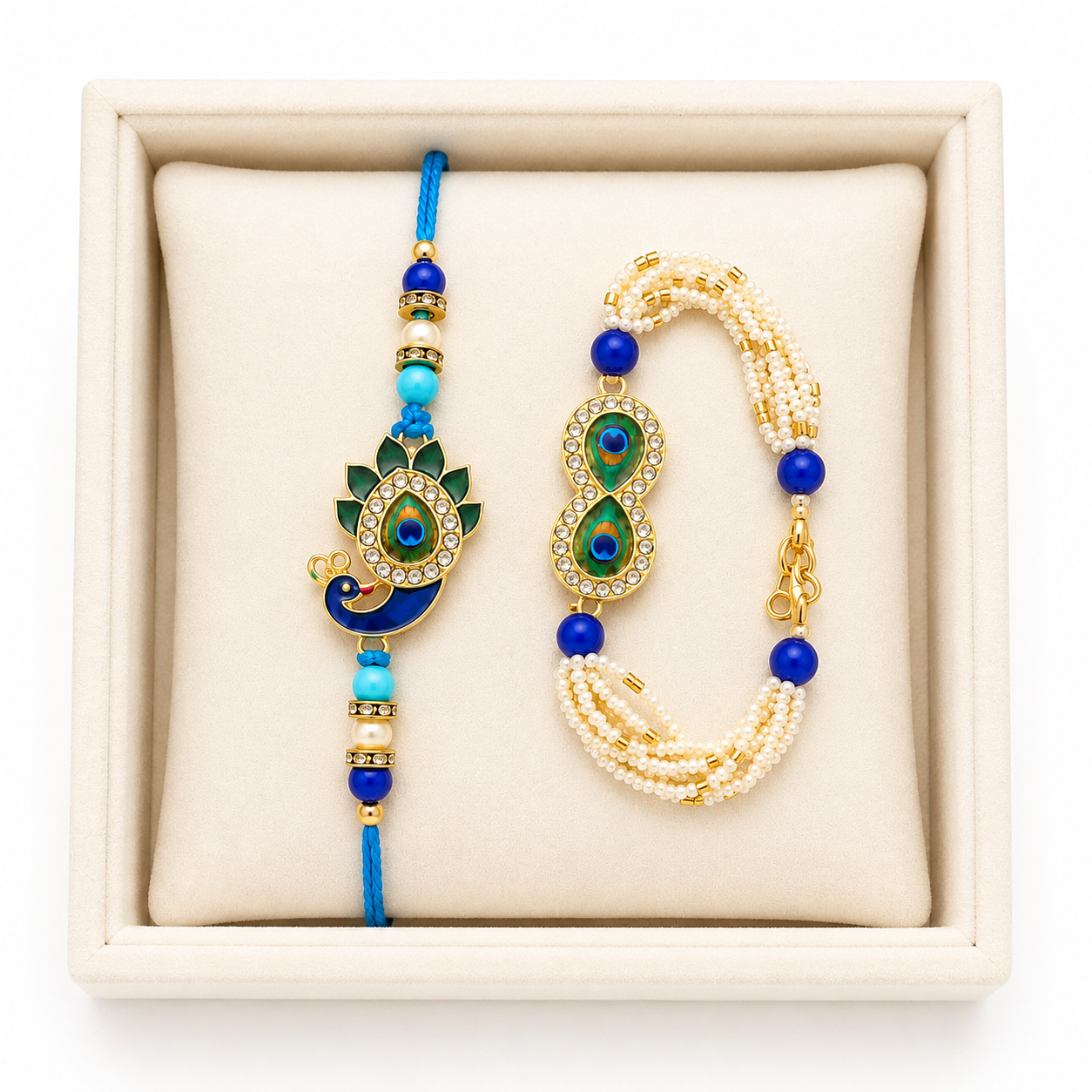 Bhaiya Bhabhi Rakhi Set With Roli Chawal