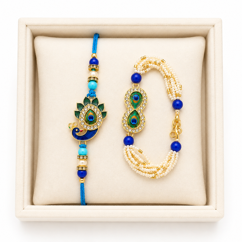 Bhaiya Bhabhi Rakhi Set With Roli Chawal