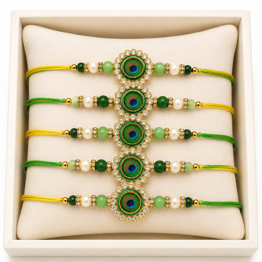 Bhaiya Bhabhi Rakhi Set With Roli Chawal (4 Set)