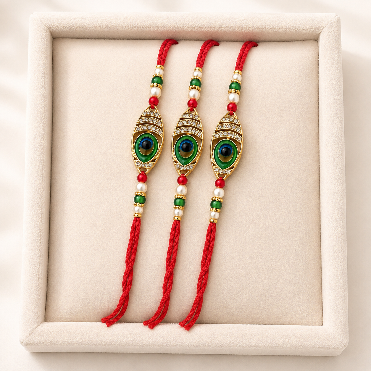 Designer Rakhi Set ( Set Of 3 )