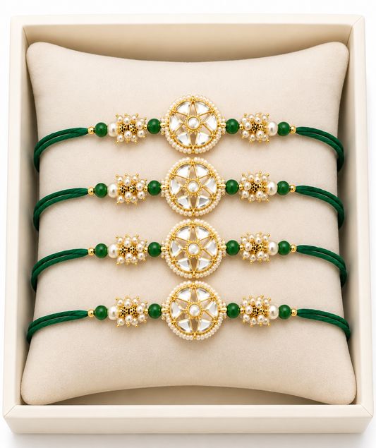 Bhaiya Bhabhi Rakhi Set With Roli Chawal (4 Set)