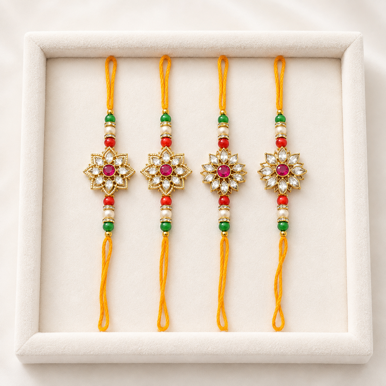 Designer Rakhi Set ( Set of 4 )
