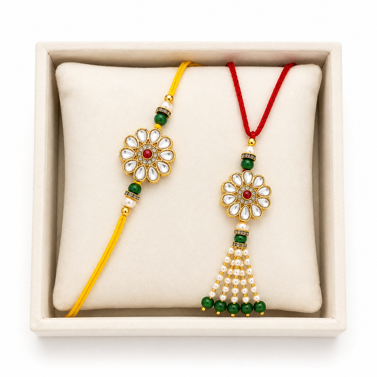 Bhaiya Bhabhi Rakhi Set With Roli Chawal